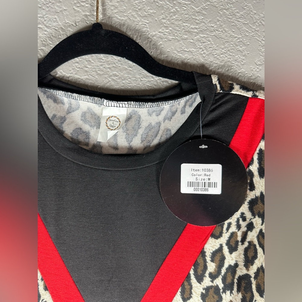 Sunshine and Rodeos Women’s Long Sleeve Black Red and Cheetah